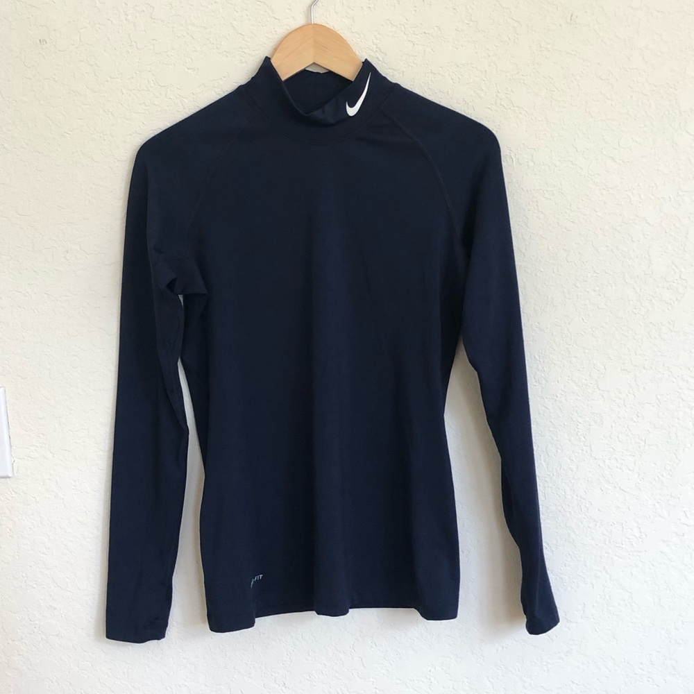 Nike Pro Therma-Fit Navy Long Sleeve Workout Top